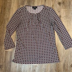 Liz Claiborne Geometric Women's Business Blouse